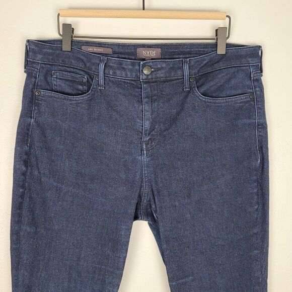 NYDJ Ami Skinny Jeans High Waist Dark Wash Blue Size 14 - Picture 3 of 12